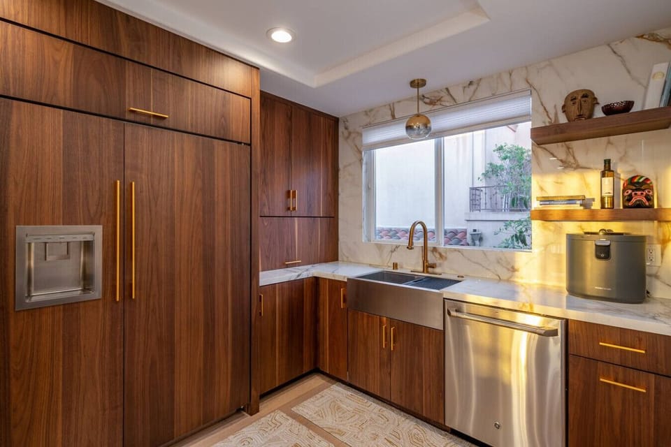 Chef’s Kitchen — Built-In Fridge and Appliance Garage