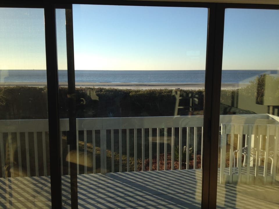 looking towards the sea from the living room

