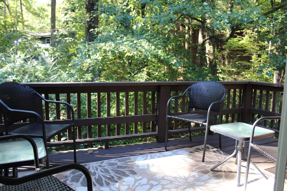Enjoy the Wooded View on the Deck