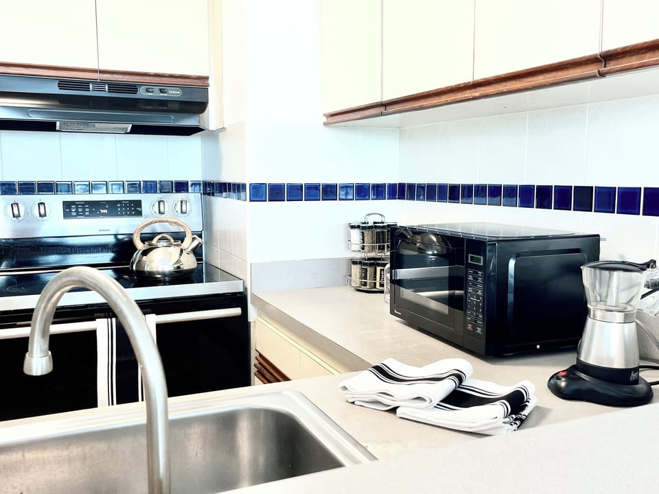 Full kitchen (no dish washer) with amenities.