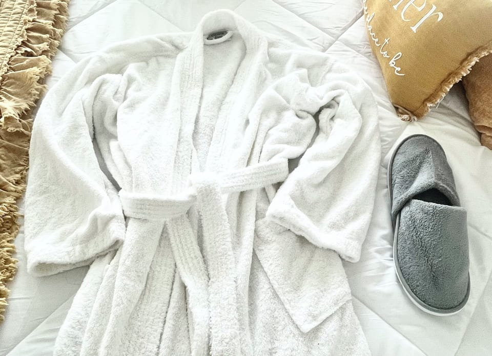 Bath robes and slippers provided for each guest.