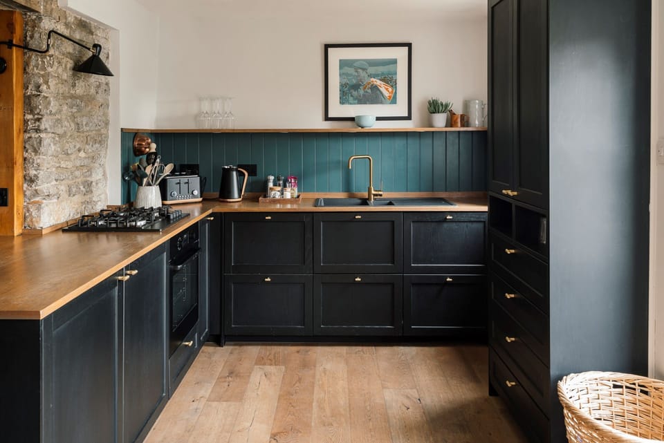 The kitchen at Sweet Pea Cottage, Litton, Peak District