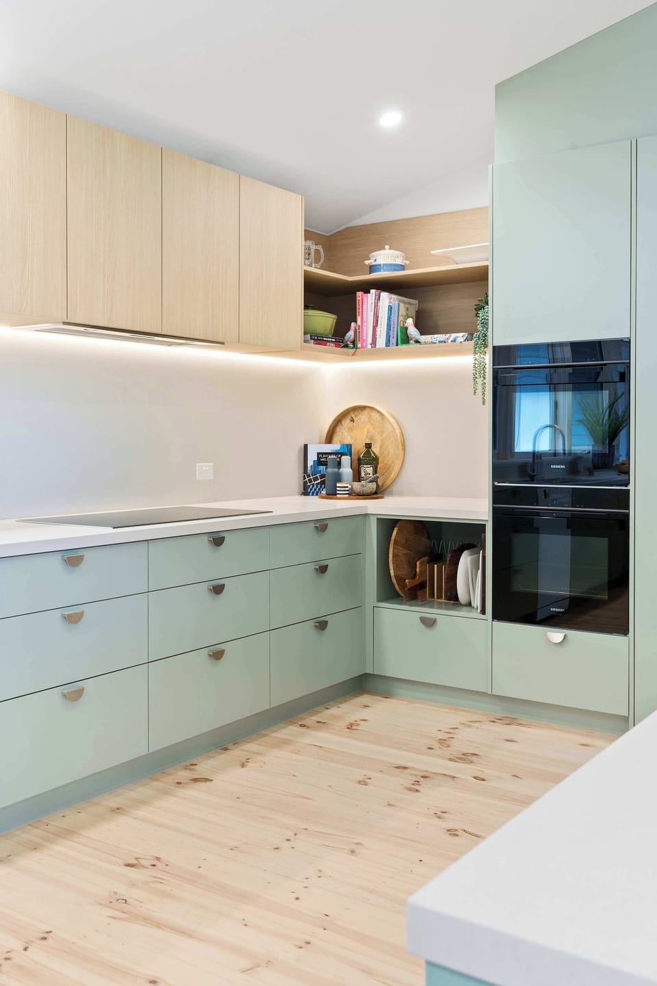 The beautifully designed kitchen space, with all new appliances