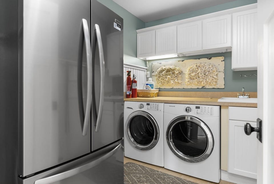 Main floor laundry with 2nd fridge