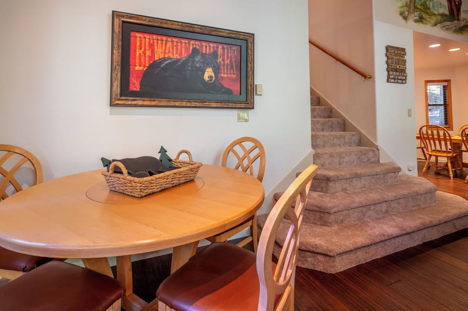 Plenty of room for add'l dining, games or building puzzles.