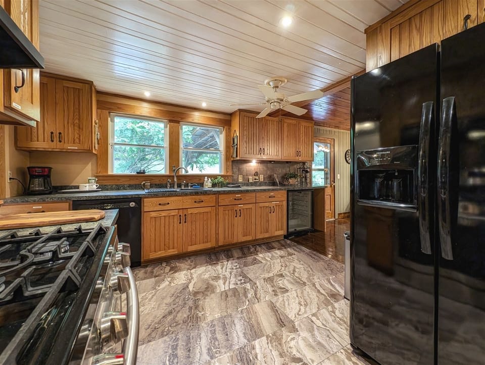 Modern Kitchen with including wine cooler