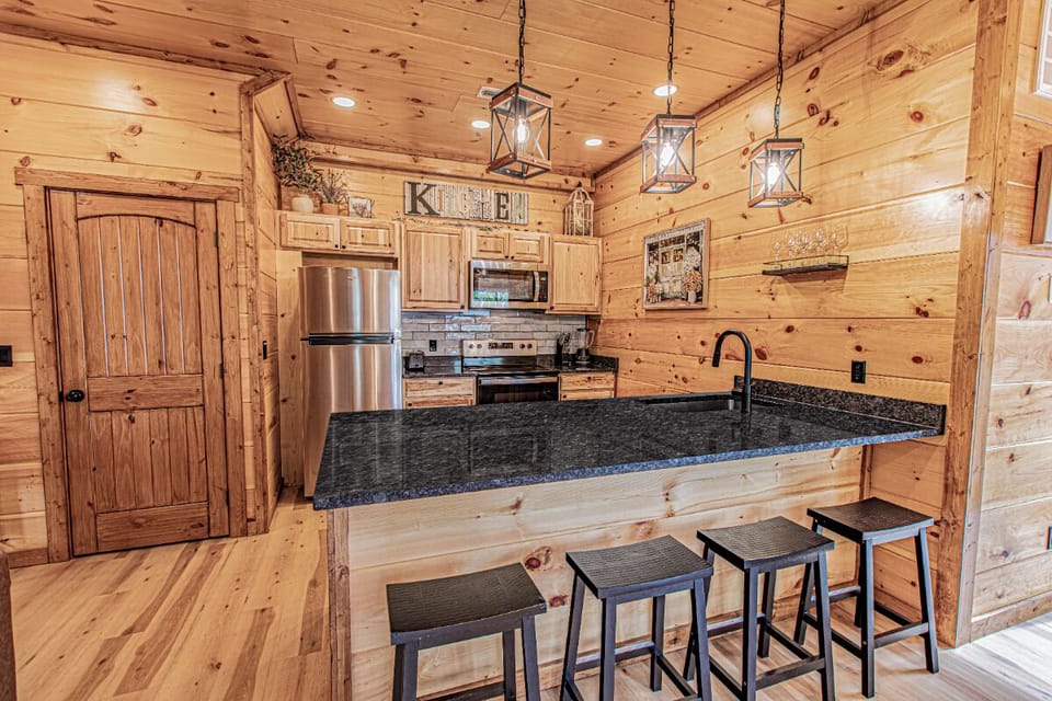 Highland Haven's fully-equipped kitchen