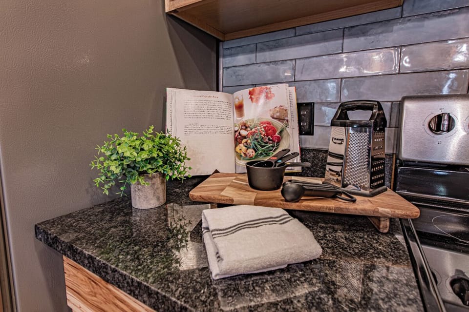 Highland Haven's fully-equipped kitchen