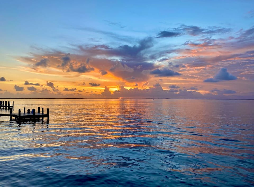 Sunset view from the marina