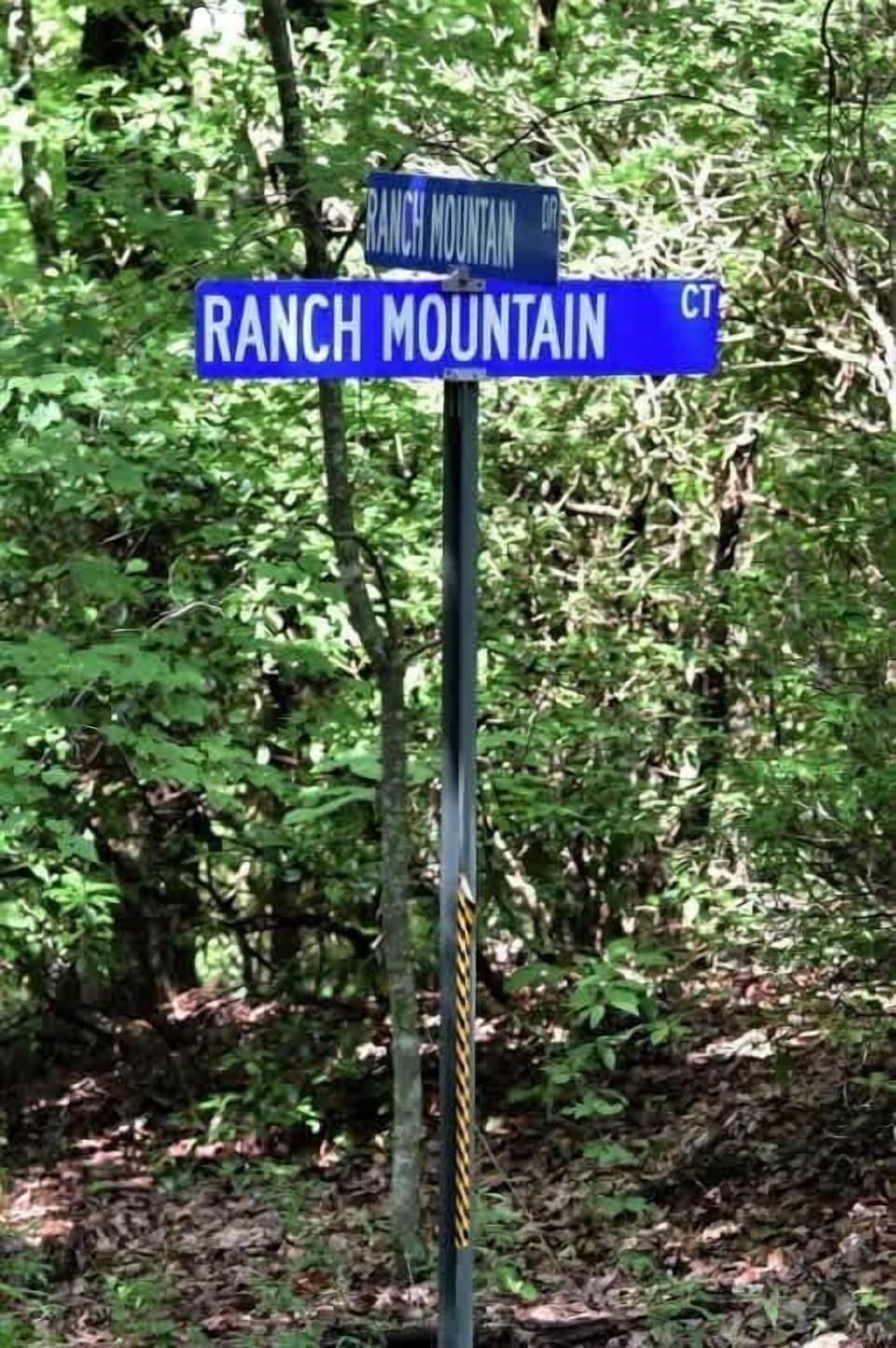 Turn right onto Ranch Mountain Ct.  You cannot go left.  If you miss the turn and go straight, you will end up at the pond next door. 