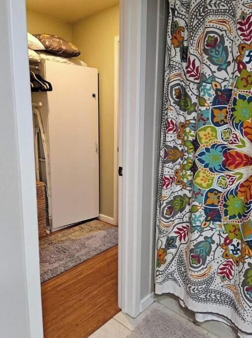 View of one of two entrances to the guest bathroom, this is via guest bedroom