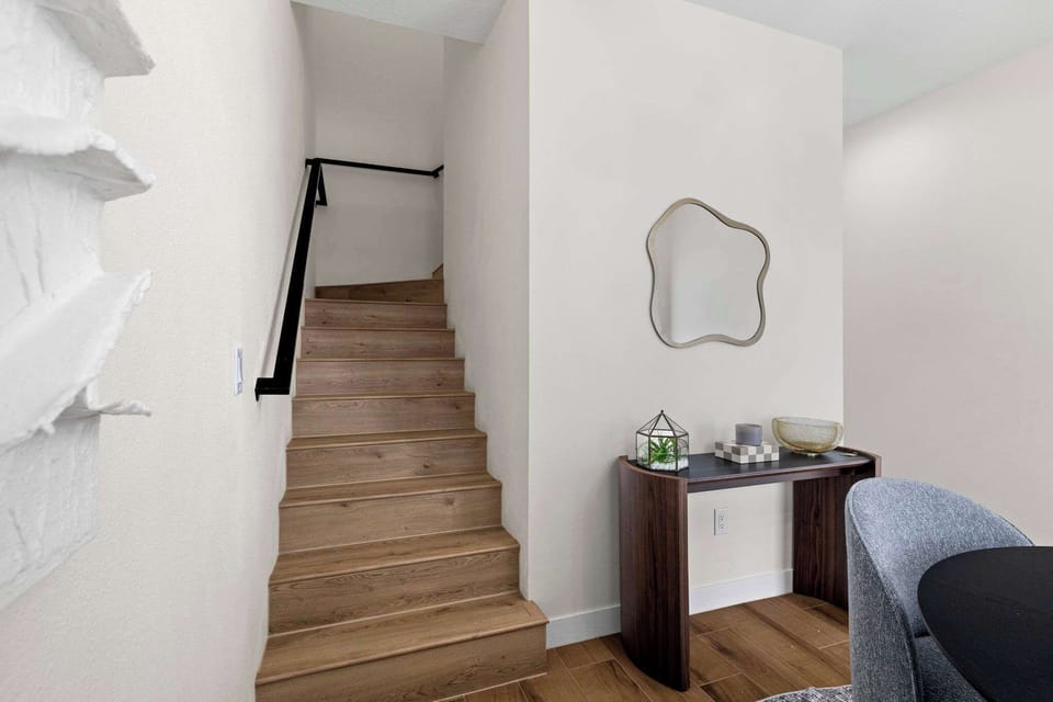 Our beautifully designed stairs add a touch of elegance to the home's flow