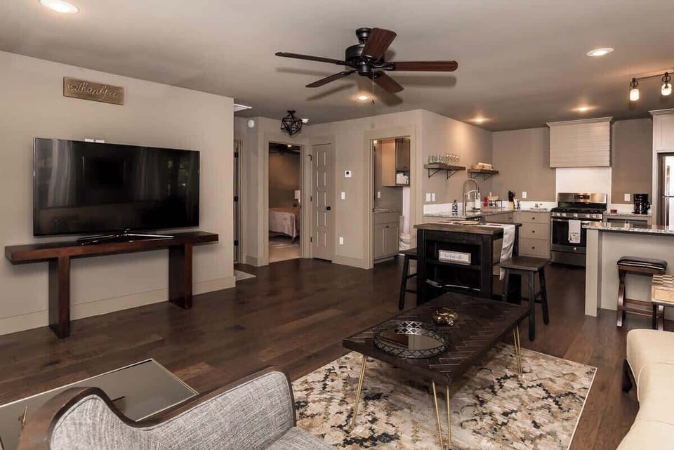 A cozy living room set up perfect for unwinding after a long day