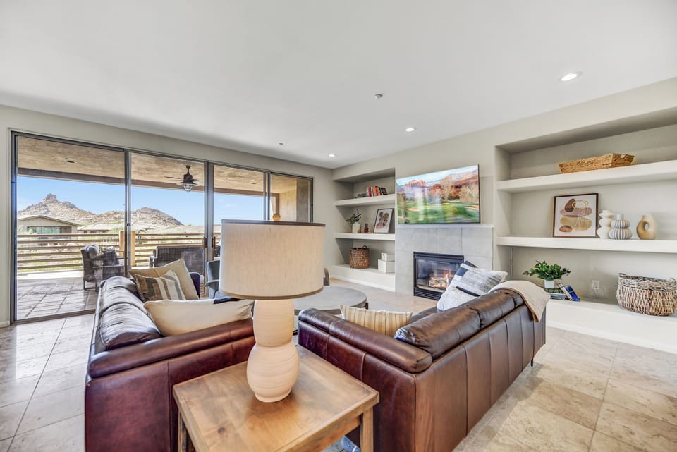 Inviting living room with southern exposure
