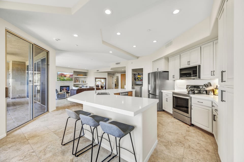 Large kitchen island for entertaining