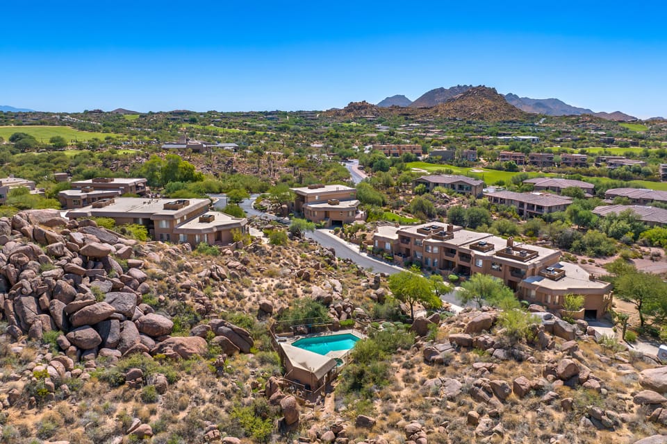 Pool area panorama looking Southeast