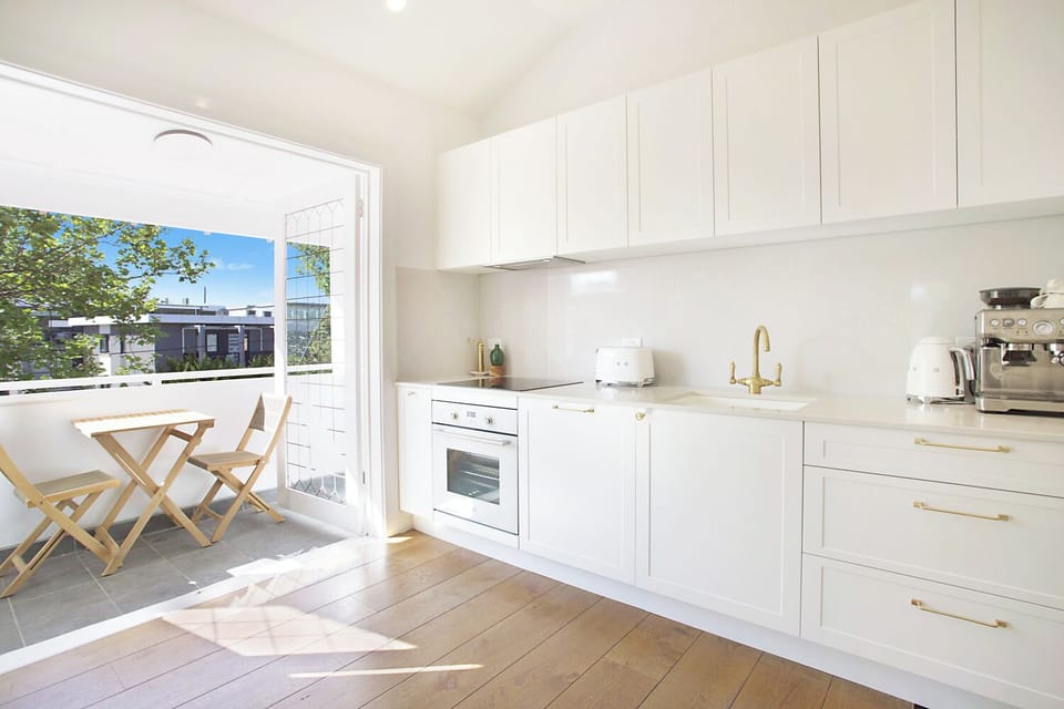 Kitchen Area with Balcony 