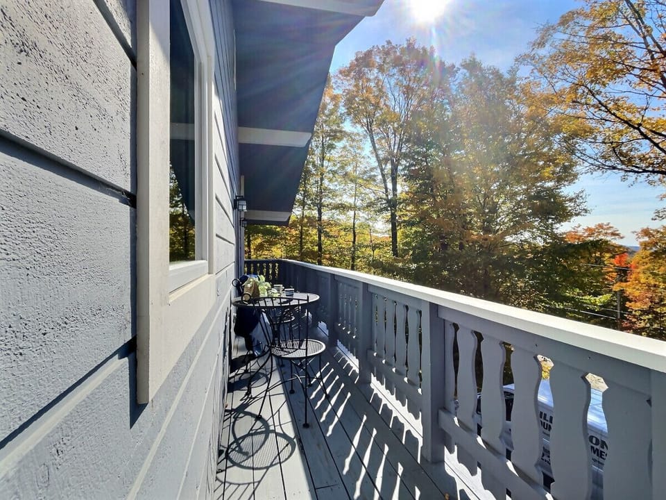 Take in the view from the balcony.