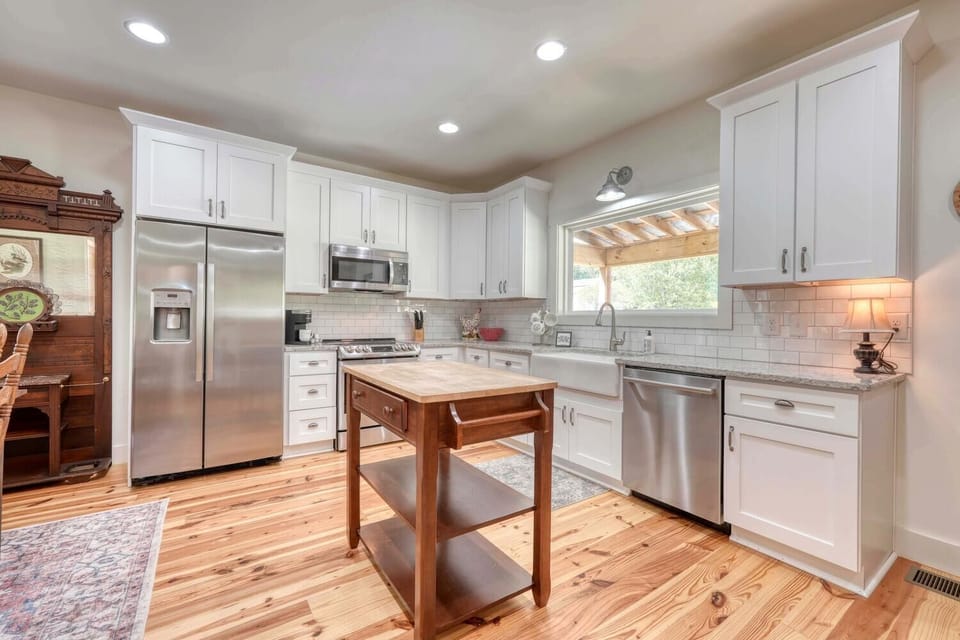 Modern Kitchen with everything you need to prepare a meal…except the food.