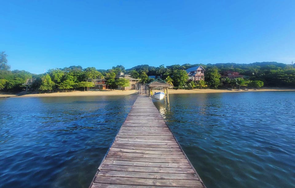 View from the pier looking onto the beach
