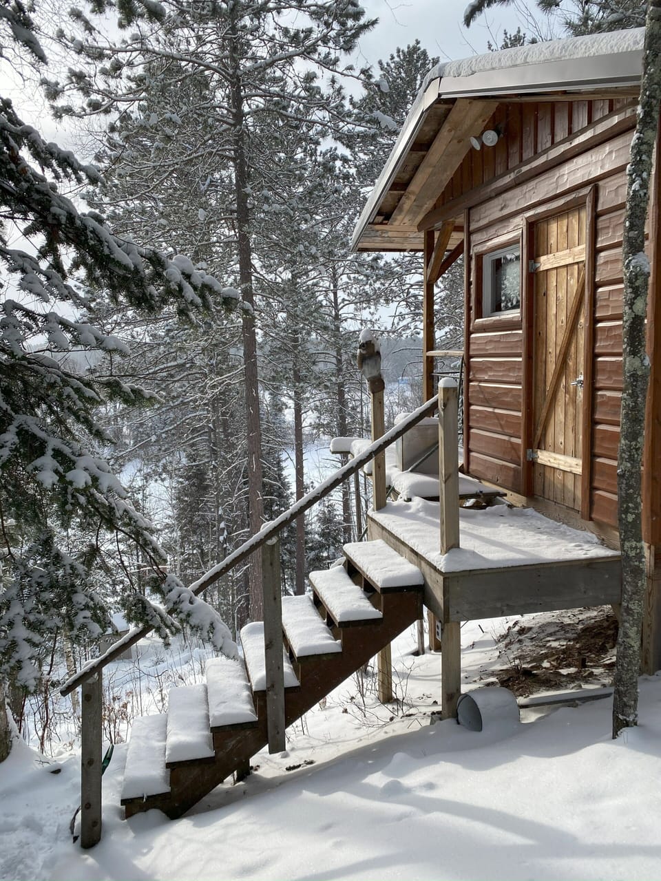 Wood fire sauna. 