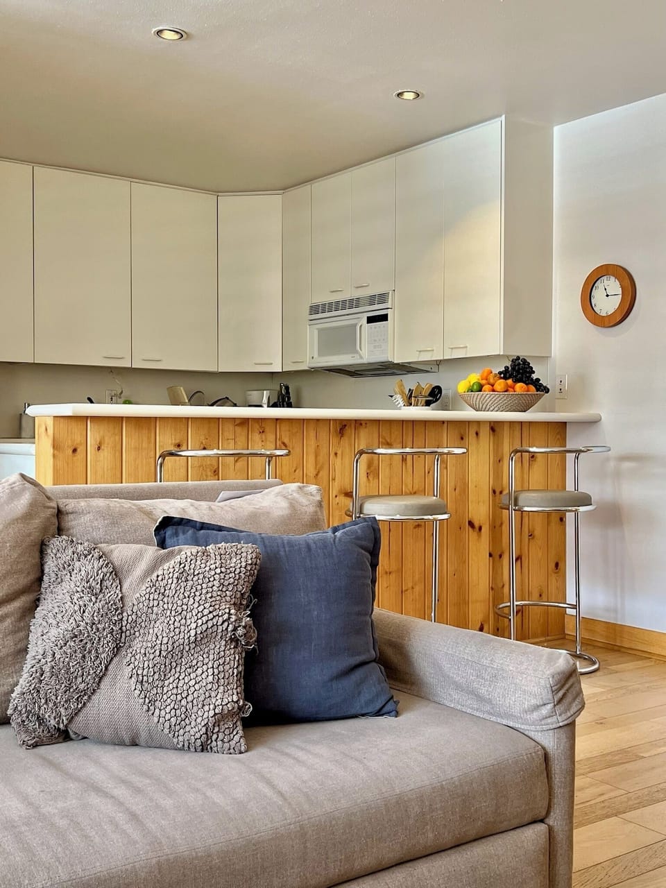 living and kitchen counter