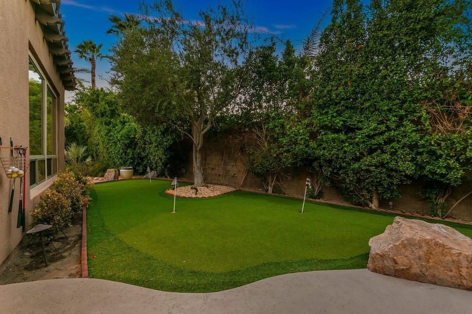 Challenge your golf skills on our well-manicured putting green. Perfect for practicing your short game or enjoying some friendly competition, it's a fun and relaxing way to spend time outdoors.
