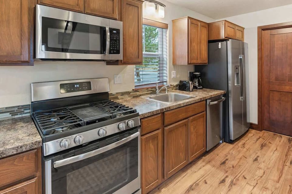 View from dinning area into kitchen
