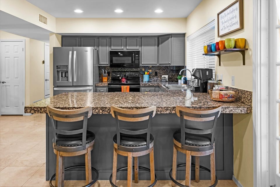 Our fully stocked kitchen