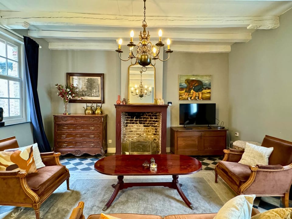 Living room with smart TV