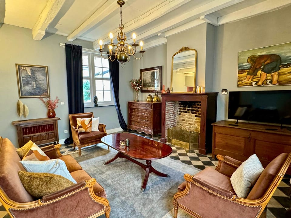 Living area with smart TV