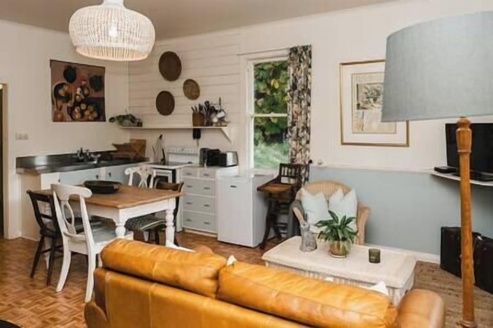 The main room, living, kitchen and dining.