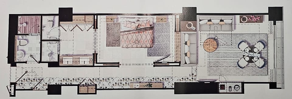 A sample floorplan for the room