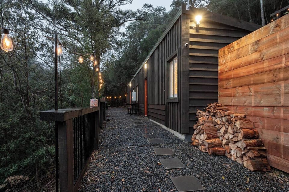 Firewood is readily available outside near the entrance, allowing you to keep the fire crackling and create a warm ambiance throughout your memorable stay.
