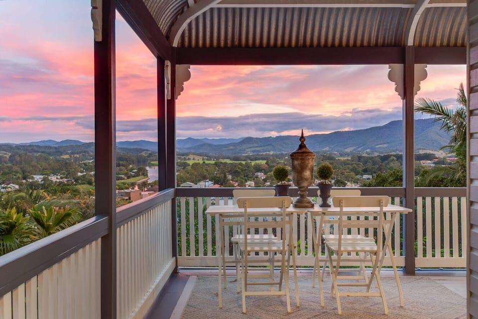 Upstairs verandah view at sunset