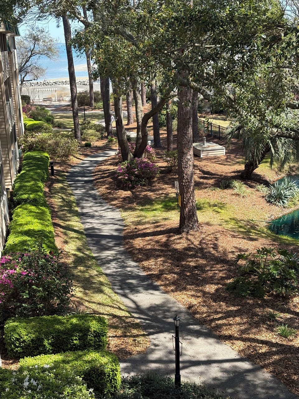 Walkway to the beach.  View from the condo.