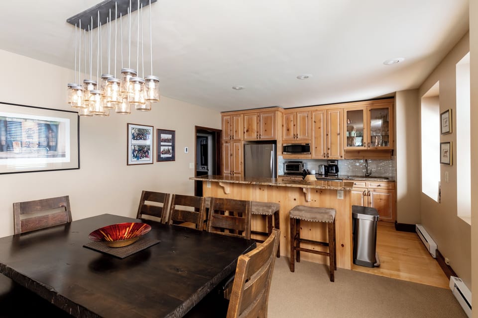 Dining table with seating for up to  9
