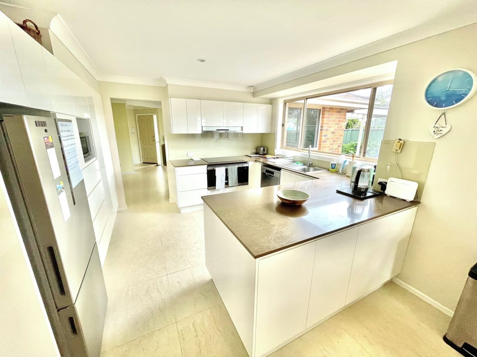 Large well equipped kitchen.