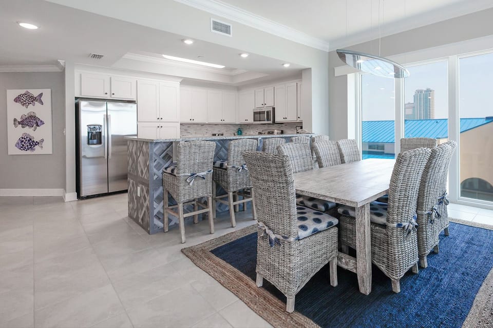 Savor a family meal or enjoy a fun game night with beach views and create lasting memories with loved ones