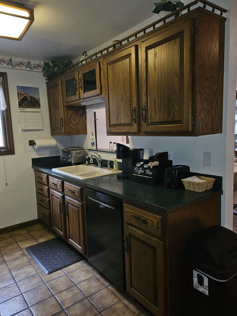 Full kitchen with various amenities available to guests