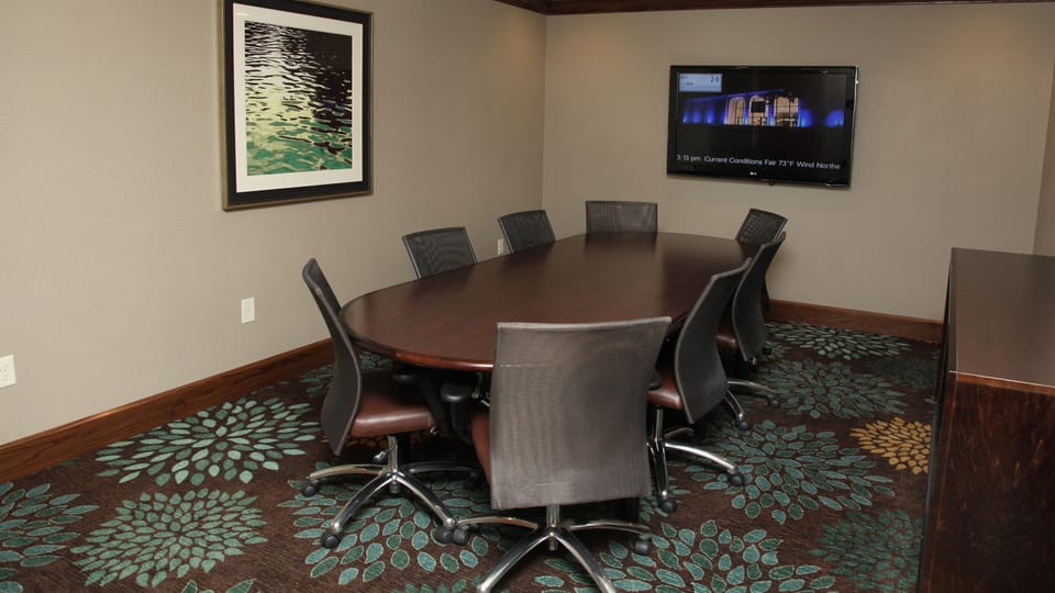 Meeting spaces are available.