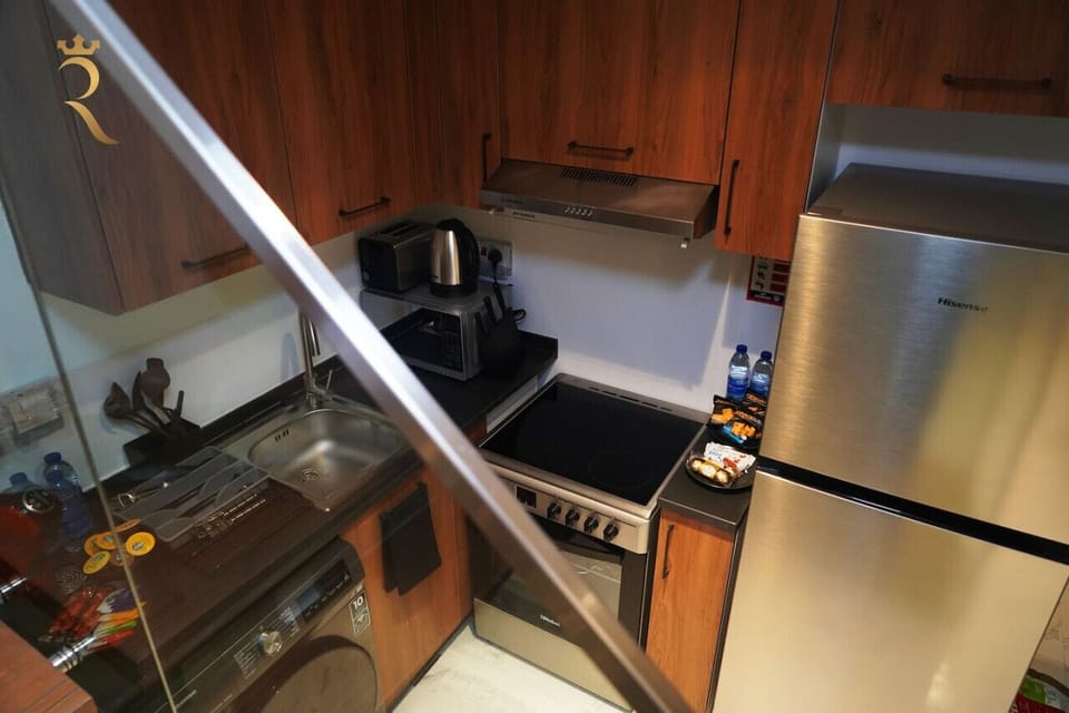 Cook up culinary delights in our well-equipped kitchen.