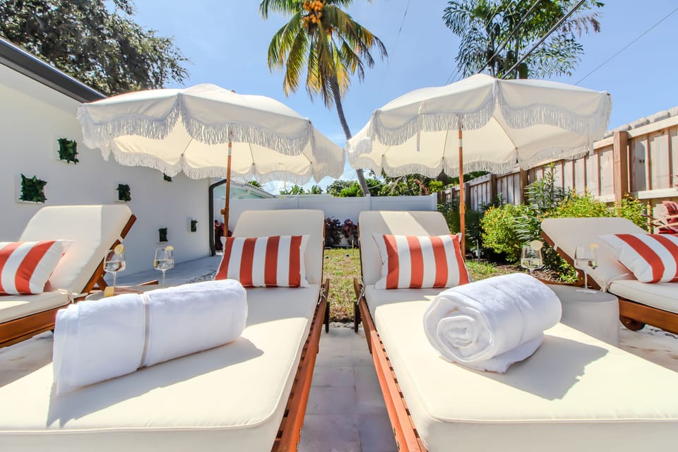 Cozy sun loungers