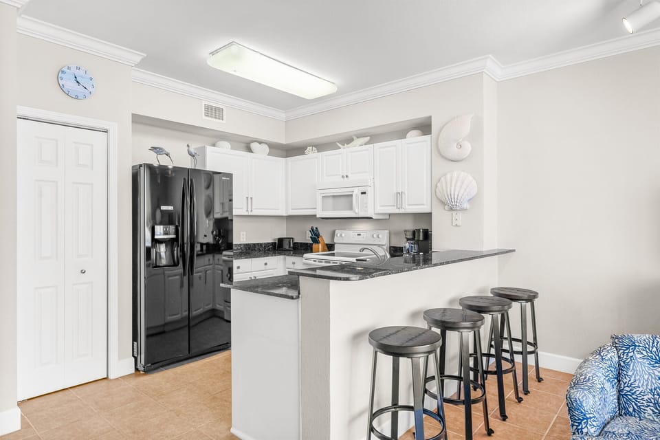 Full Size Kitchen with Bar Seating