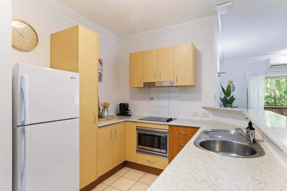 The well-equipped kitchen provides everything you need to prepare meals and unleash your culinary skills.