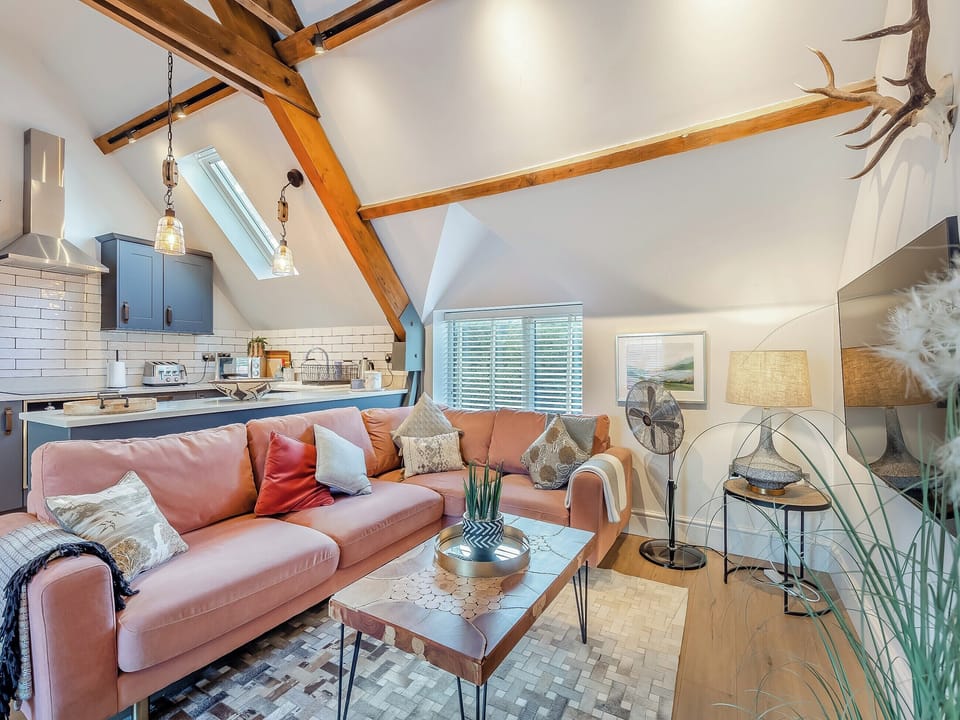 Open plan living space | The Hay Loft, Llangollen