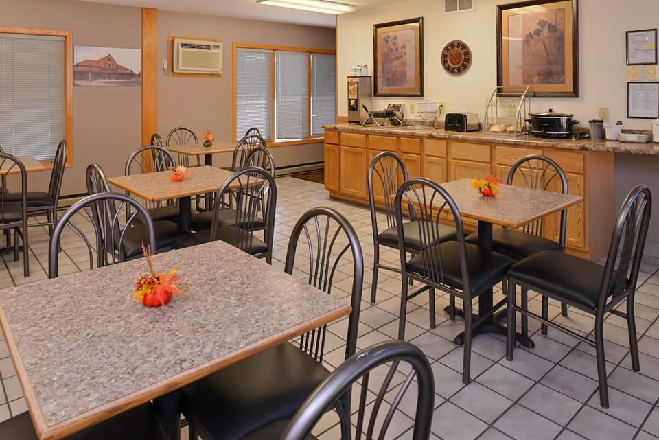 Kick back with coffee in the sunlit, comfy seating area.