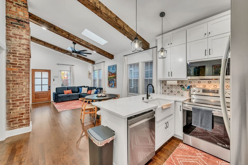 Kitchen and view toward front of home