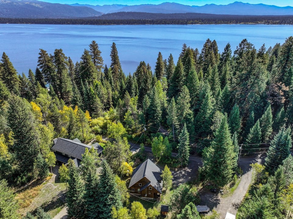 Aerial view of the home