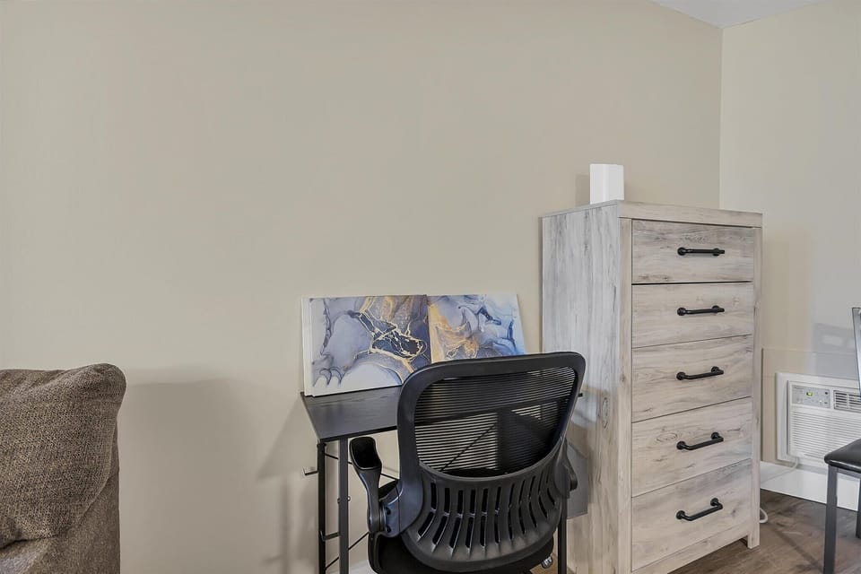 Remote work friendly desk area